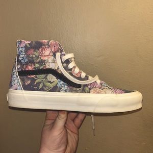 Floral High Top Vans Size 11W / 9.5M